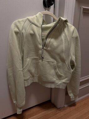 Light Green Lululemon Scuba Hoodie Cropped